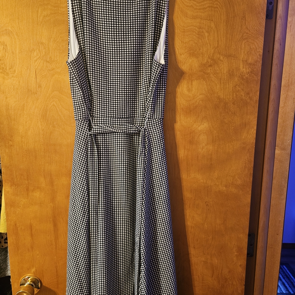 Classic Black and White Gingham Dress